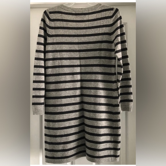 Banana Republic Stripe Sweater Dress with Button Detail Size LP - Picture 2 of 6